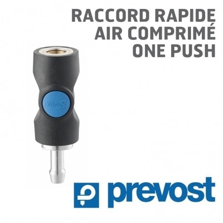 Raccord rapide air comprimé one push Prevost