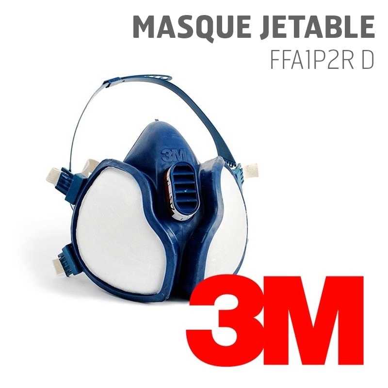 Demi-masque peinture anti-gaz pour carrossier 3M 06941